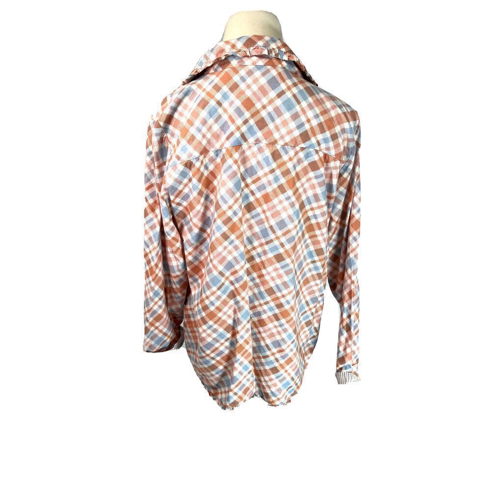 Soft Surroundings Flannel Plaid Pajamas 2 piece PJ Set Plaid Medium Top Pants - Picture 8 of 14